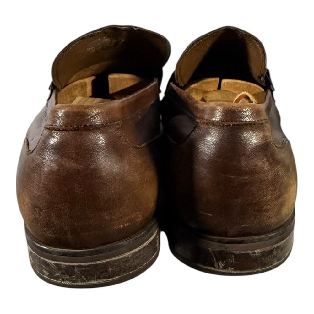 PEDRO Leather Bit Loafers Brown Men’s Size 45 (US 11/11.5) Dress Slip-On Shoes - Picture 5 of 8